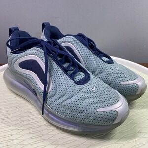 Nike Air Max Women's sneakers 720 AR9293 Metallic‎ Silver/Midnight Navy 8.5 EUC